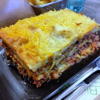 Lasagna at Veganil in Paris
