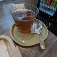 Tea with red berries at Veganil in Paris