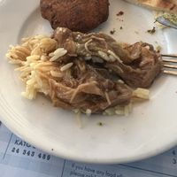 Aubergine with rice  at Stou Roushia in Larnaca