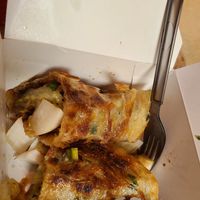 Veggie filled scallion pancake at Bao-Ing-Out - Valley River Center in Eugene