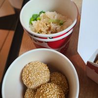 Sesame balls n rice at Bao-Ing-Out - Valley River Center in Eugene
