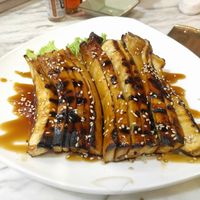 Large plate of mushrooms, a little tough but nice at Teng Bespoke Vegetarian Restaurant - 藤 in Central Singapore