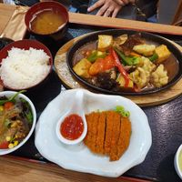 Tofu and vegetables set at Teng Bespoke Vegetarian Restaurant - 藤 in Central Singapore
