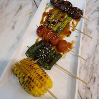 Assorted skewers at Teng Bespoke Vegetarian Restaurant - 藤 in Central Singapore