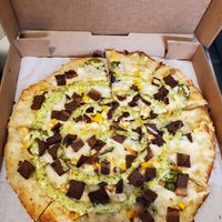 Vegan Elote pizza, with Herbivorus Butcher "bacon" at Pizza Luce - Downtown in Minneapolis