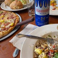 Jerk tofu bowl and vegan Hulapeno pizza!  at Pizza Luce - Downtown in Minneapolis