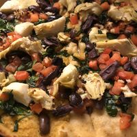 Vegan Athena Pizza with Rinotta at Pizza Luce - Downtown in Minneapolis