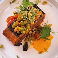 Tortino di patate dolci e alga nori at La Casina di Alice in Livorno