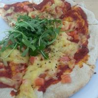 Cheese and tomato pizza! at Mono in Glasgow