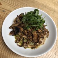 Black pudding, mushrooms and pesto toast - wow!!! 😍  at Mono in Glasgow