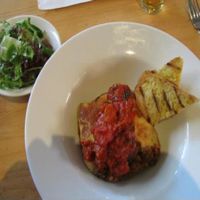 lasagna meal at Mono in Glasgow