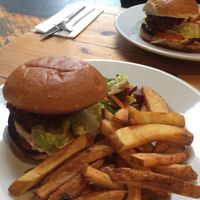 Seitan burger meal   at Mono in Glasgow