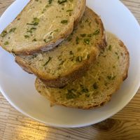 Garlic bread (this was fantastic!)  at Mono in Glasgow