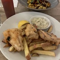 Tofish and chips  at Mono in Glasgow