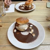 S’mores Doughnut Ice cream sandwich  at Mono in Glasgow