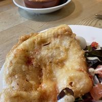 Pizza Crunch (and Mac n Cheese starter)  at Mono in Glasgow