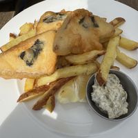 To-fish and chips (loved the sauce!!)  at Mono in Glasgow