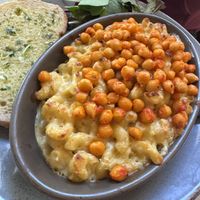 Mac cheese with Harris’s chickpeas   at Mono in Glasgow