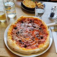 Nduja pizza at Mono in Glasgow