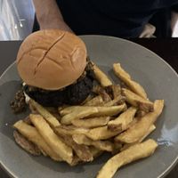 Haggis burger  at Mono in Glasgow