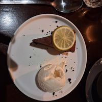 Chocolate and lime tart at Mono in Glasgow