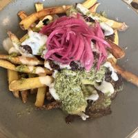 Loaded kebab fries  at Mono in Glasgow
