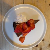 Chocolate tart at Mono in Glasgow