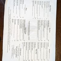 Menu at Mono in Glasgow