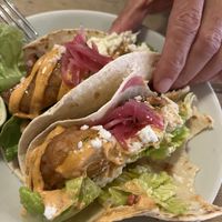 Fish tacos. Yum!  at Mono in Glasgow