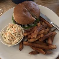 Beetroot falafel burger at Mono in Glasgow