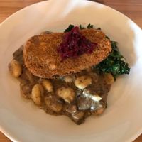 Seitan gnocchi  at Mono in Glasgow