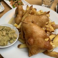 To-fish and chips  at Mono in Glasgow