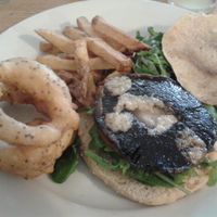 Portobello burger at Mono in Glasgow