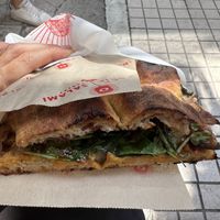 Vegan focaccia  at The Black Salami Microbakery in Athens