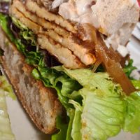 a closed look of the bookmaker tempeh sandwich at The Shoregate in Crail