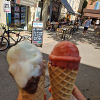 Yuzu e fichi, fragola e lampone at Glacier Arelatis in Arles