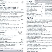 Menu  at Catch in Newquay