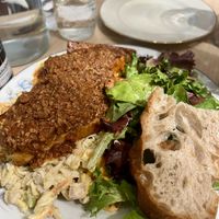 Compost plate with lemon-maple tofu  at The Red Fern in Rochester