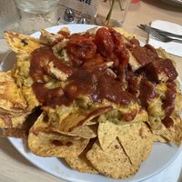 Loaded nachos with bbq seitan  at The Red Fern in Rochester