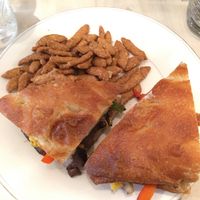 Steak bomb with sesame sticks  at The Red Fern in Rochester