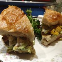 Lentil Burger with all Extras (Cheese, Bacon, Avocado) at The Red Fern in Rochester