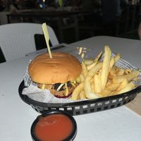 Vegan burger  at Ton's Bistro at Dinah in Stuart Park