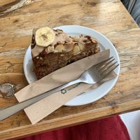 Vegan gf banana cake   at Bridges in Cambridge