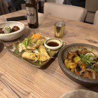 Crispy veg balls, veg spring rolls and Salt and pepper aubergine  at Kato Pan Asian Cuisine in Newcastle Upon Tyne