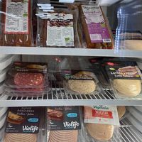 Vegan "meat" and "sausages" at Dietètica Nogal in Premia De Mar