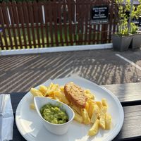 “Fish” and chips.  at The White Horse in Lowestoft
