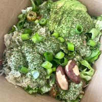 Electric garden salad with cilantro herb dressing at Alkaline Valley - Order & Pick-Up in Amsterdam