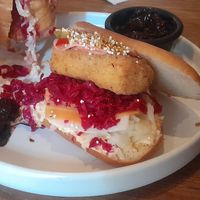 Emparedado de tofu empanizado. at Los Vampiros Emparedados in Puebla