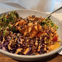 Vegan poke bowl  at Kafé Oransjeriet in Stavanger