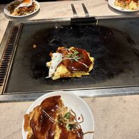   at Okonomiyaki Shiraiwa Asakusa Store in Tokyo
